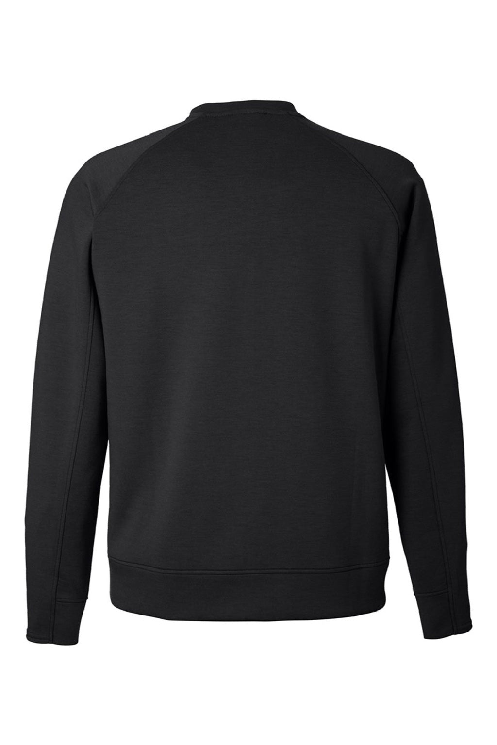 J America 8752 Mens Apex Fleece Crewneck Sweatshirt Black Flat Back