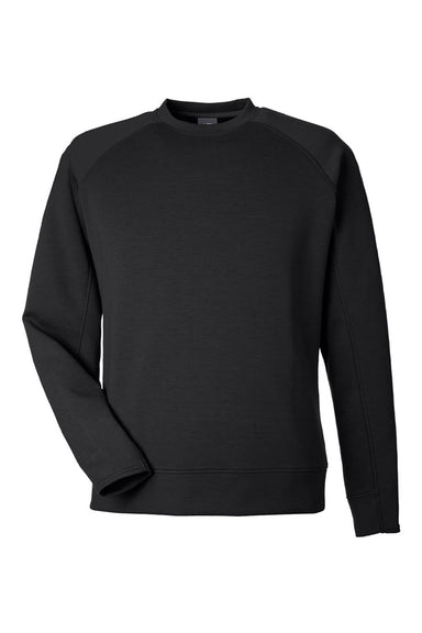 J America 8752 Mens Apex Fleece Crewneck Sweatshirt Black Flat Front