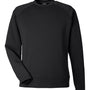 J America Mens Apex Fleece Crewneck Sweatshirt - Black - New