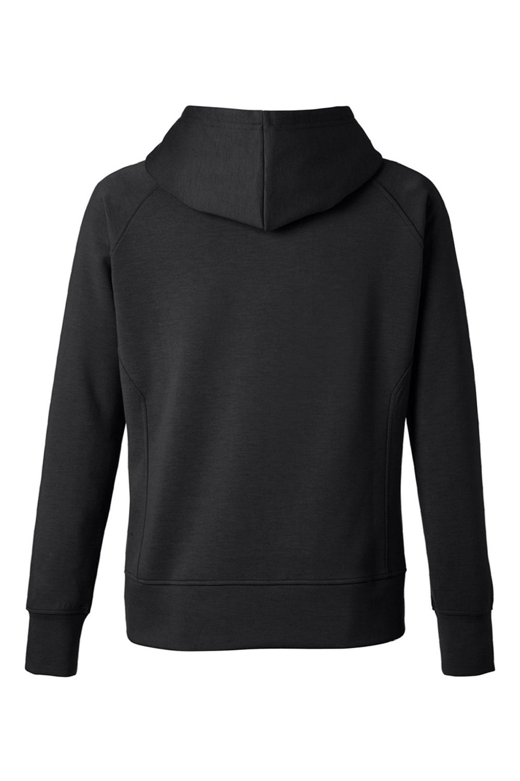 J America 8753 Womens Apex Fleece Hooded Sweatshirt Hoodie w/ Pockets Black Flat Back