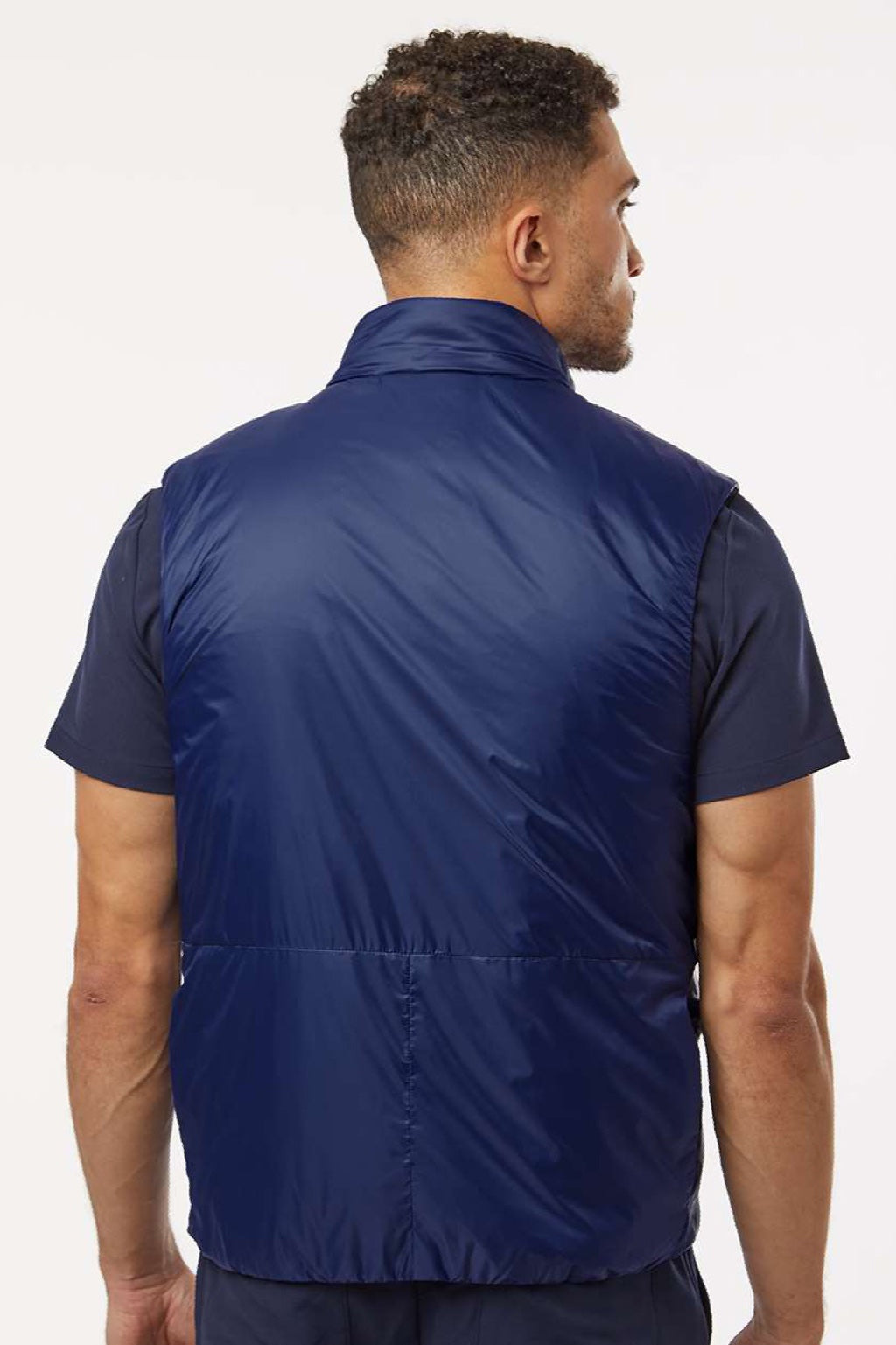 Jaanuu M60004 Mens Phantom Insulated Full Zip Vest Navy Blue Model Back