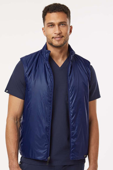 Jaanuu M60004 Mens Phantom Insulated Full Zip Vest Navy Blue Model Front
