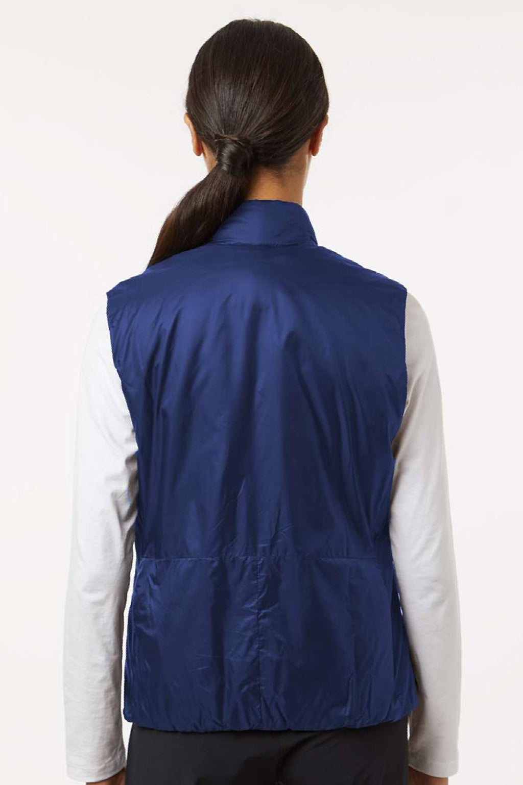 Jaanuu W60004 Womens Phantom Insulated Full Zip Vest Navy Blue Model Back