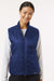 Jaanuu W60004 Womens Phantom Insulated Full Zip Vest Navy Blue Model Front