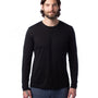 Alternative Mens Go-To Long Sleeve Crewneck T-Shirt - Black