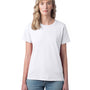 Alternative Womens Her Go-To Short Sleeve Crewneck T-Shirt - White
