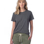 Alternative Womens Her Go-To CVC Short Sleeve Crewneck T-Shirt - Heather Dark Grey