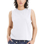 Alternative Womens Go To Crop Muscle Tank Top - White - NEW