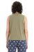 Alternative 1174 Womens Go To Crop Muscle Tank Top Military Green Model Back
