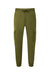 TriDri TD604 Mens Riley Cargo Jogger Sweatpants Olive Green Flat Front