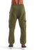 TriDri TD604 Mens Riley Cargo Jogger Sweatpants Olive Green Model Back