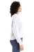Alternative 1176 Womens Cropped Long Sleeve Crewneck T-Shirt White Model Side