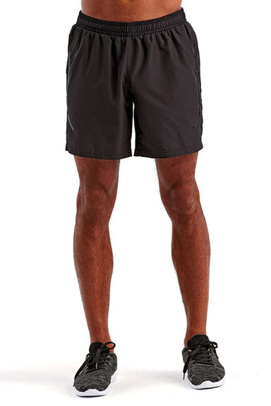 TriDri TD052 Mens Training Shorts w/ Pockets Black Model Front