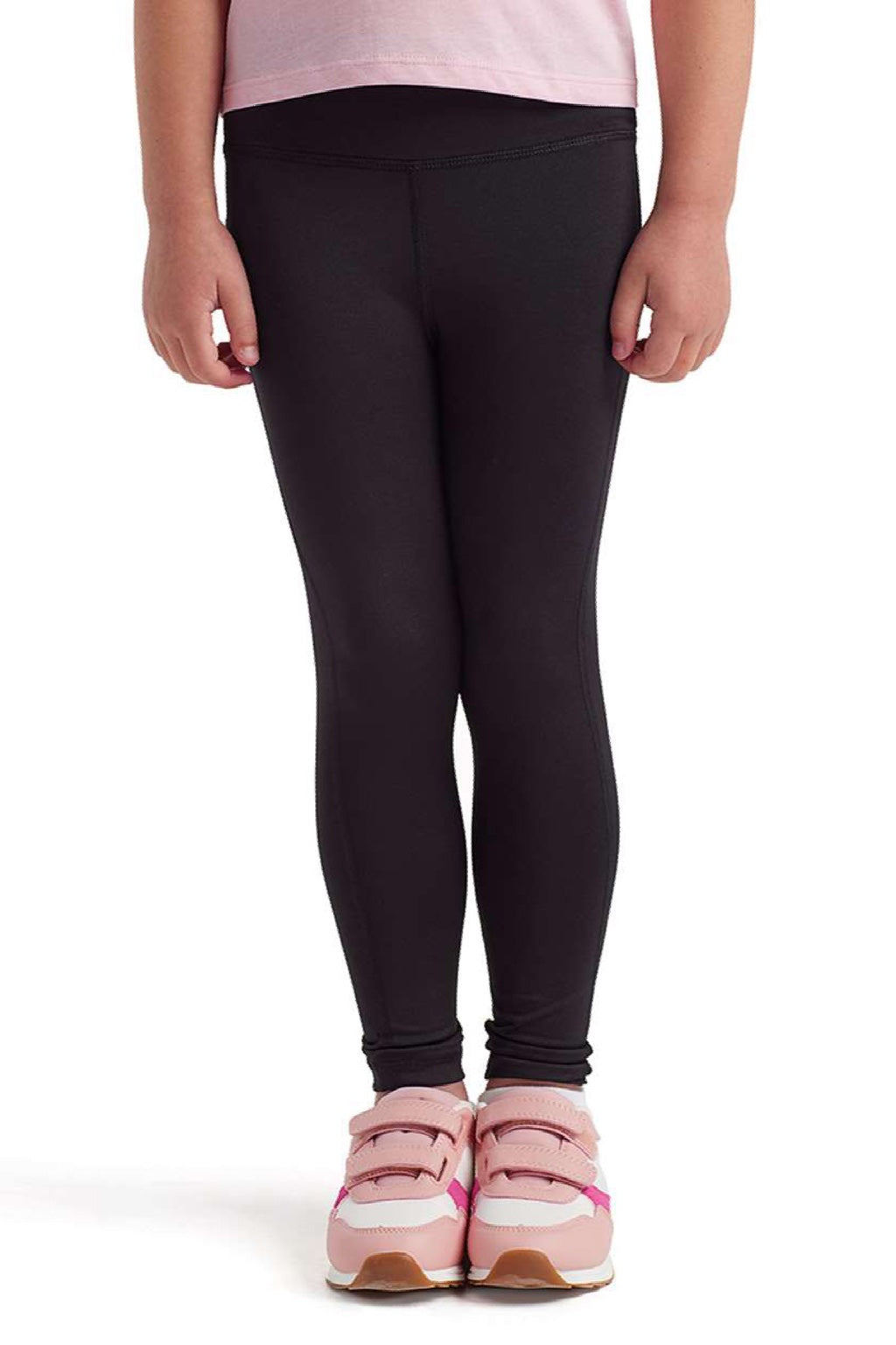 TriDri TD31B Youth Recycled Performance Leggings Black Model Front