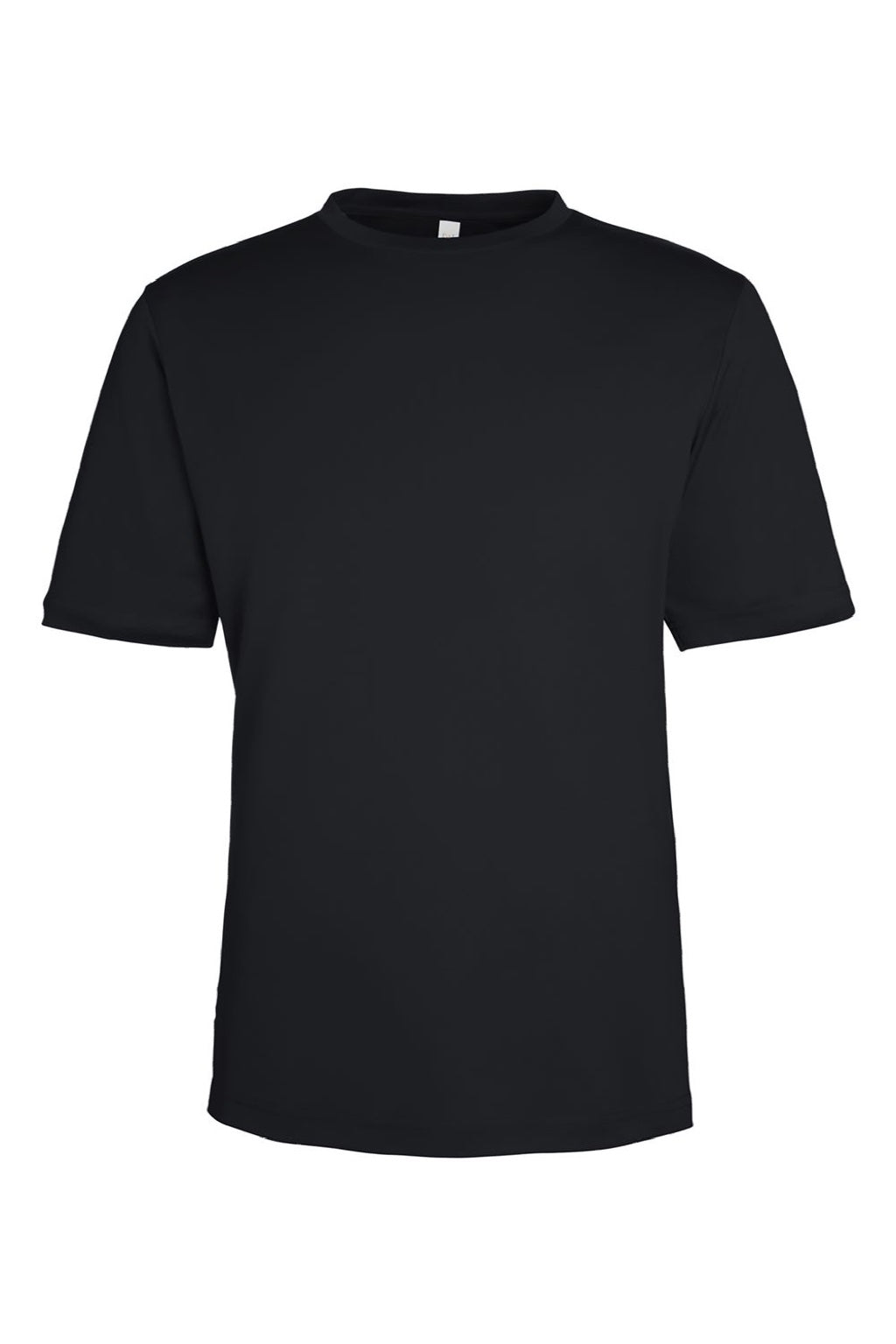 Core 365 CE10 Mens Capital Performance Short Sleeve Crewneck T-Shirt Black Flat Front