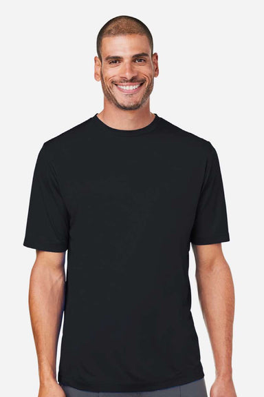 Core 365 CE10 Mens Capital Performance Short Sleeve Crewneck T-Shirt Black Model Front