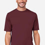 Core 365 Mens Capital Performance Moisture Wicking Short Sleeve Crewneck T-Shirt - Burgundy - New