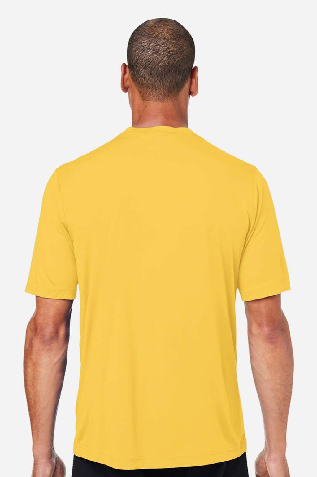 Core 365 CE10 Mens Capital Performance Short Sleeve Crewneck T-Shirt Campus Gold Model Back