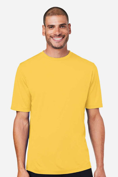 Core 365 CE10 Mens Capital Performance Short Sleeve Crewneck T-Shirt Campus Gold Model Front