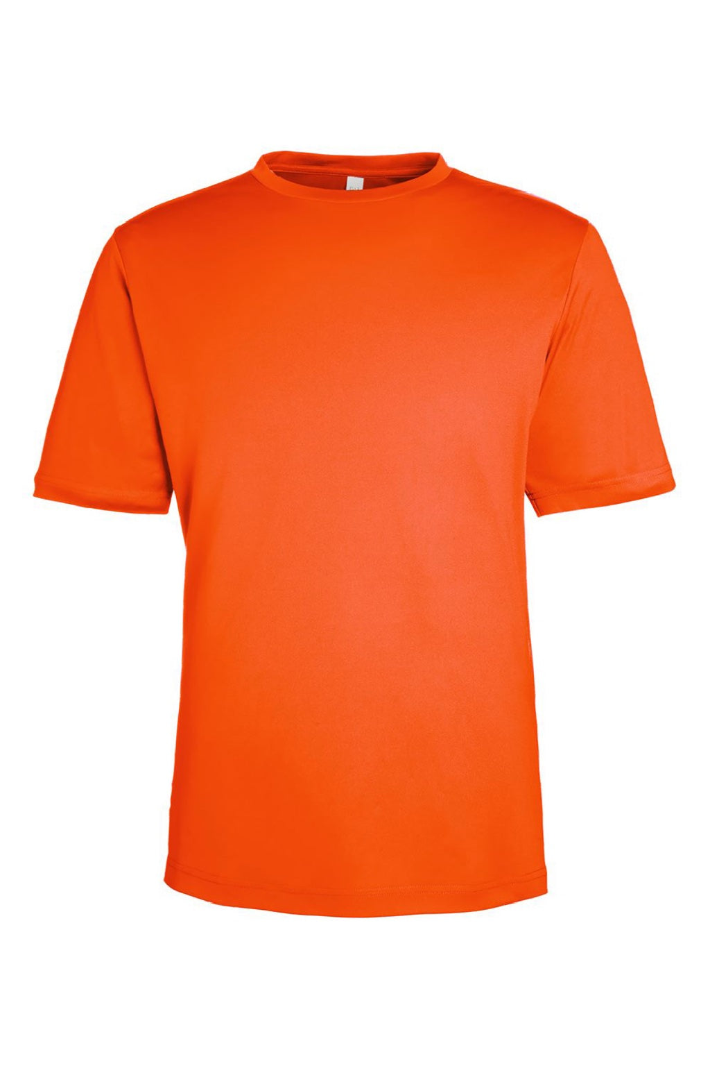 Core 365 CE10 Mens Capital Performance Short Sleeve Crewneck T-Shirt Campus Orange Flat Front