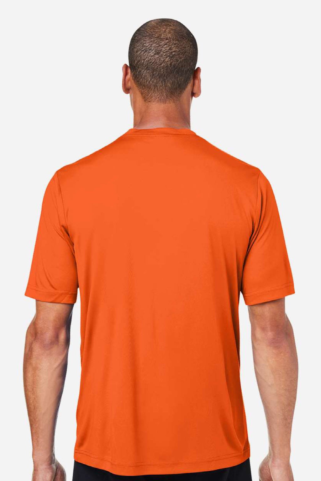 Core 365 CE10 Mens Capital Performance Short Sleeve Crewneck T-Shirt Campus Orange Model Back