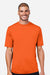 Core 365 CE10 Mens Capital Performance Short Sleeve Crewneck T-Shirt Campus Orange Model Front