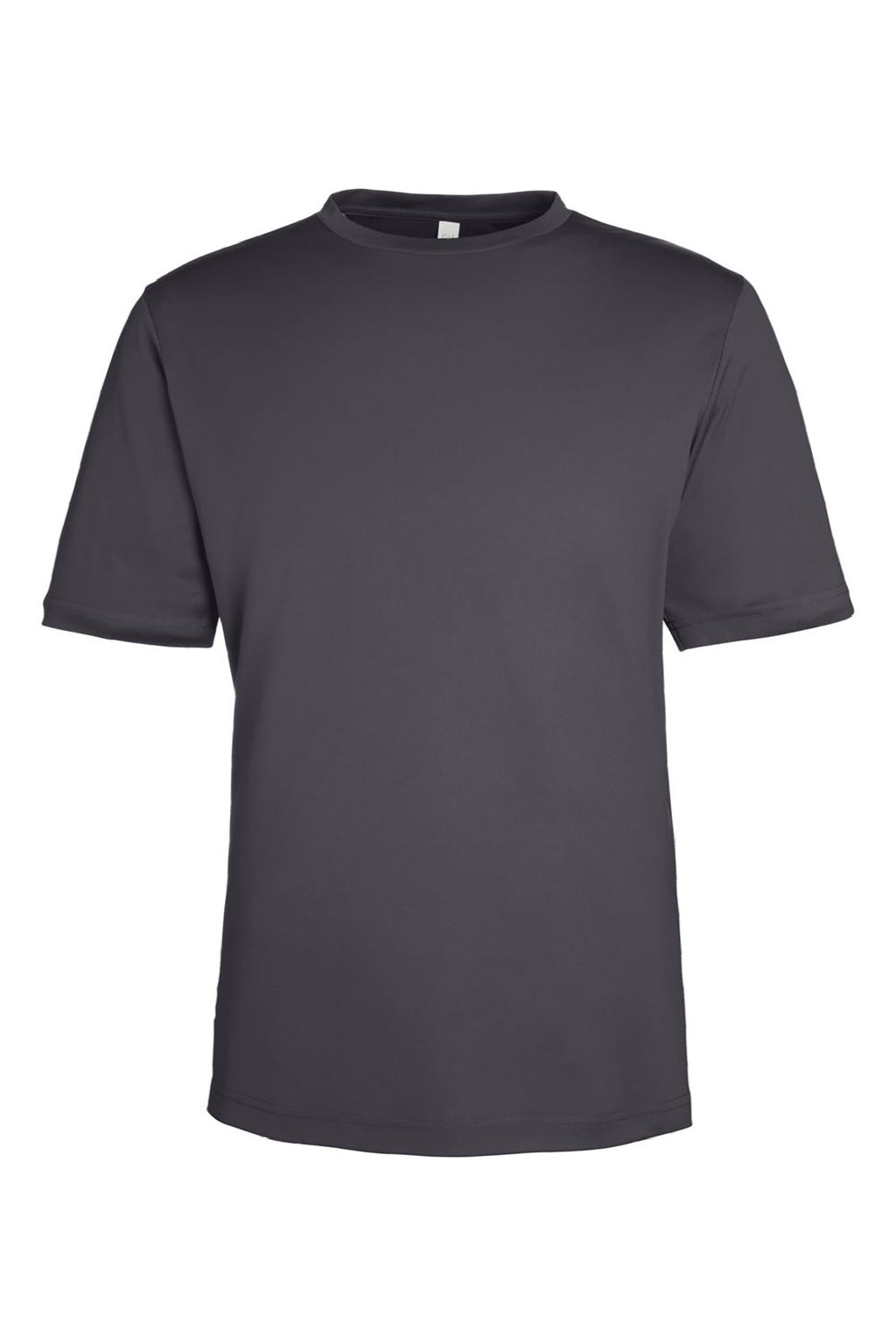 Core 365 CE10 Mens Capital Performance Short Sleeve Crewneck T-Shirt Carbon Grey Flat Front