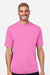 Core 365 CE10 Mens Capital Performance Short Sleeve Crewneck T-Shirt Charity Pink Model Front