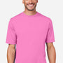 Core 365 Mens Capital Performance Moisture Wicking Short Sleeve Crewneck T-Shirt - Charity Pink - New