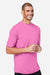 Core 365 CE10 Mens Capital Performance Short Sleeve Crewneck T-Shirt Charity Pink Model Side