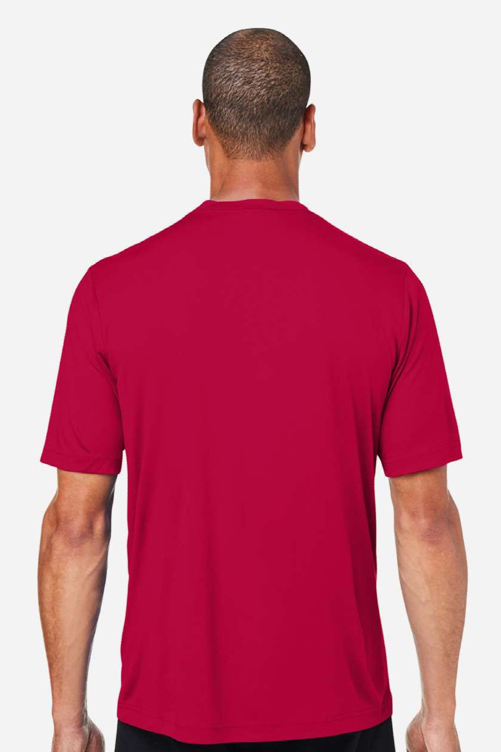 Core 365 CE10 Mens Capital Performance Short Sleeve Crewneck T-Shirt Classic Red Model Back