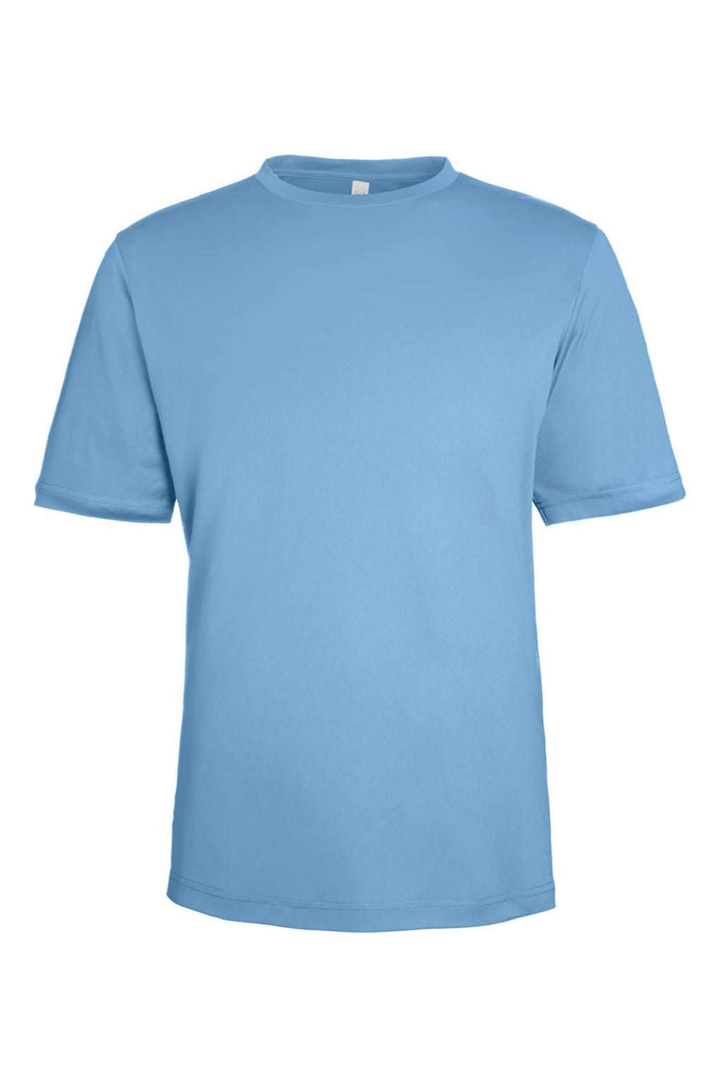 Core 365 CE10 Mens Capital Performance Short Sleeve Crewneck T-Shirt Columbia Blue Flat Front