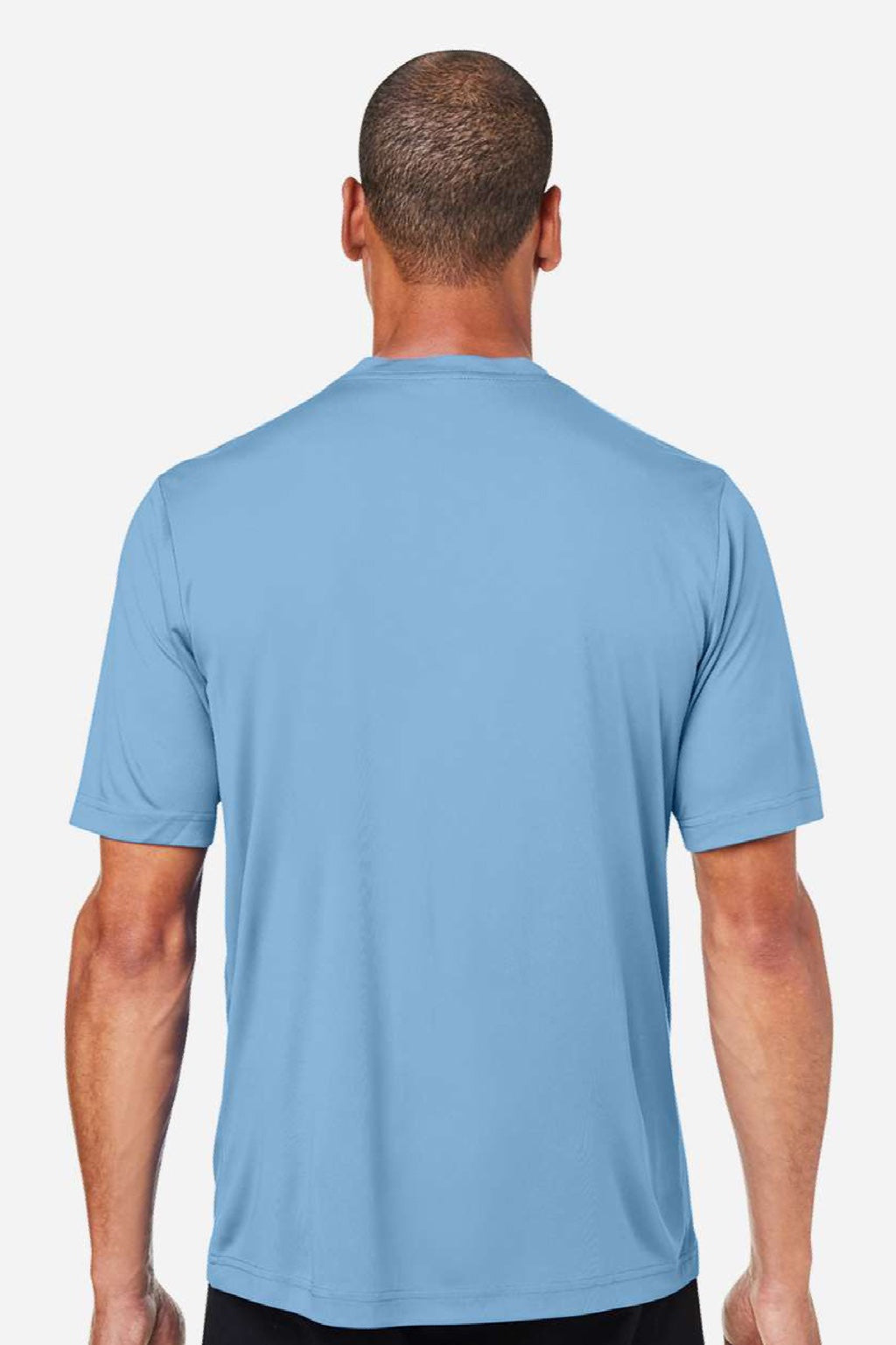 Core 365 CE10 Mens Capital Performance Short Sleeve Crewneck T-Shirt Columbia Blue Model Back