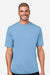 Core 365 CE10 Mens Capital Performance Short Sleeve Crewneck T-Shirt Columbia Blue Model Front