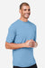 Core 365 CE10 Mens Capital Performance Short Sleeve Crewneck T-Shirt Columbia Blue Model Side