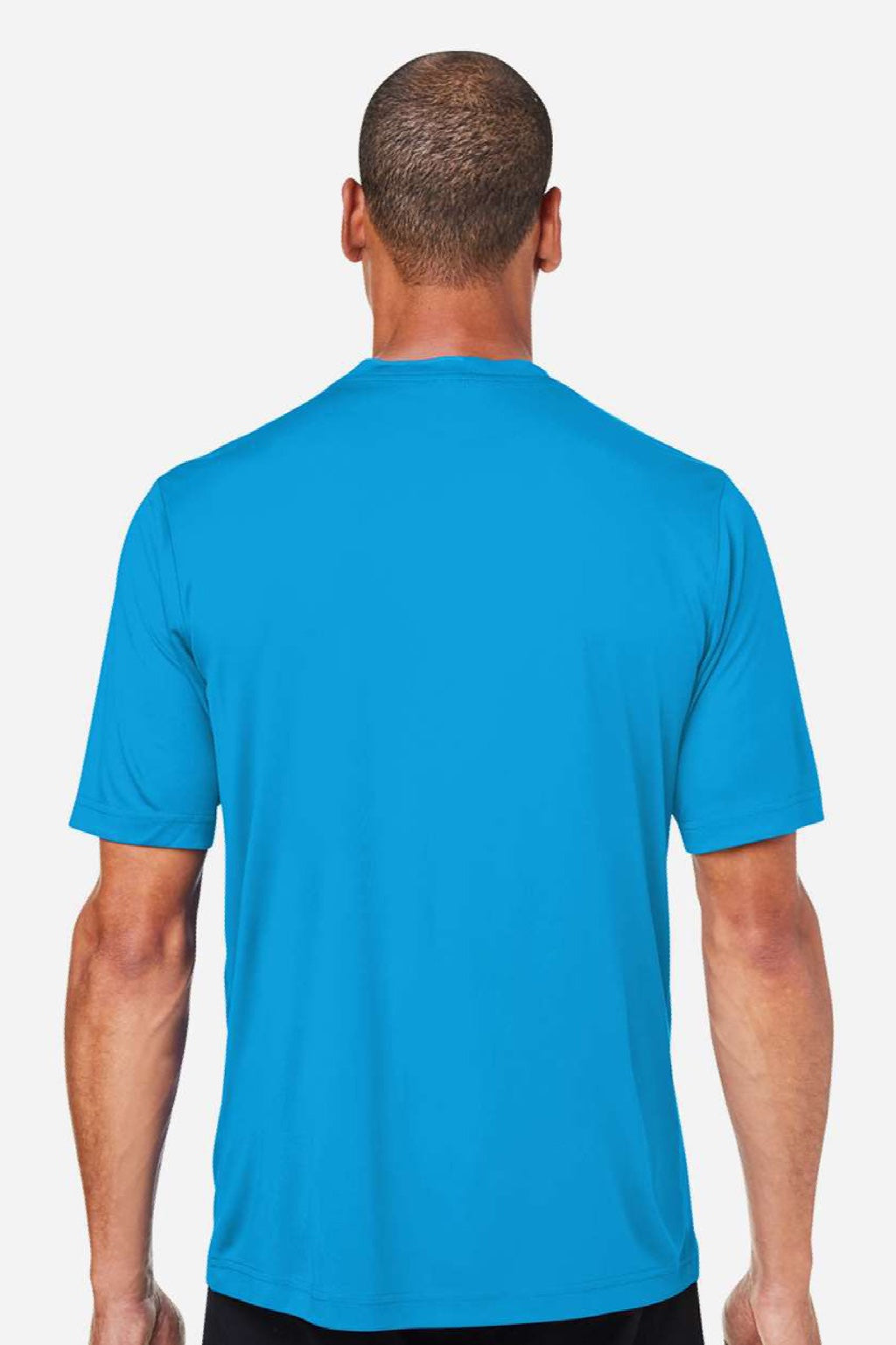 Core 365 CE10 Mens Capital Performance Short Sleeve Crewneck T-Shirt Electric Blue Model Back