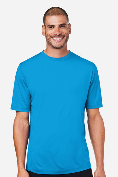 Core 365 CE10 Mens Capital Performance Short Sleeve Crewneck T-Shirt Electric Blue Model Front