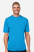 Core 365 CE10 Mens Capital Performance Short Sleeve Crewneck T-Shirt Electric Blue Model Front