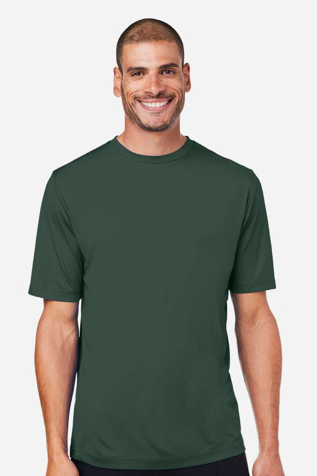 Core 365 CE10 Mens Capital Performance Short Sleeve Crewneck T-Shirt Forest Green Model Front