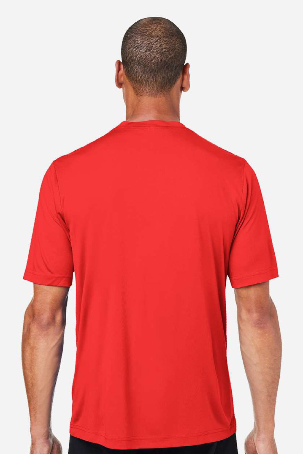 Core 365 CE10 Mens Capital Performance Short Sleeve Crewneck T-Shirt Marina Red Model Back