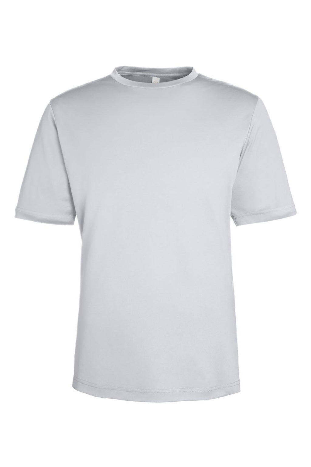Core 365 CE10 Mens Capital Performance Short Sleeve Crewneck T-Shirt Platinum Grey Flat Front