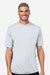 Core 365 CE10 Mens Capital Performance Short Sleeve Crewneck T-Shirt Platinum Grey Model Front