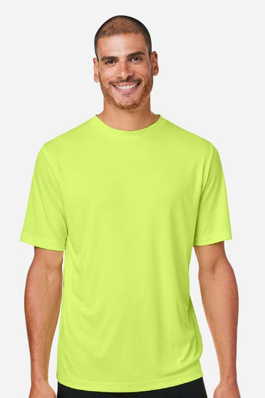 Core 365 CE10 Mens Capital Performance Short Sleeve Crewneck T-Shirt Safety Yellow Model Front