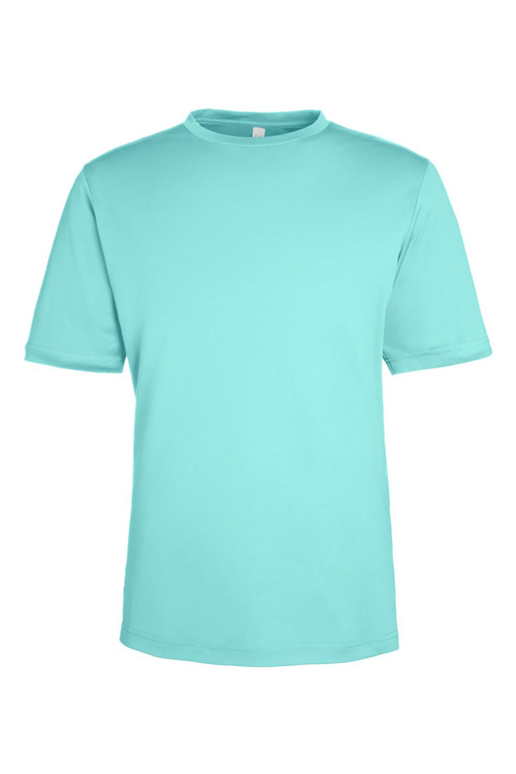 Core 365 CE10 Mens Capital Performance Short Sleeve Crewneck T-Shirt Sea Glass Blue Flat Front