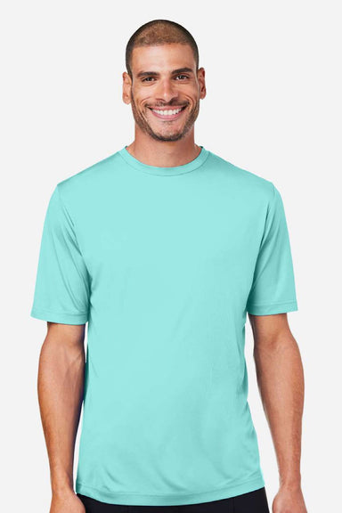 Core 365 CE10 Mens Capital Performance Short Sleeve Crewneck T-Shirt Sea Glass Blue Model Front