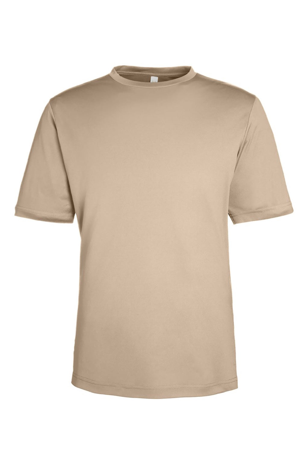 Core 365 CE10 Mens Capital Performance Short Sleeve Crewneck T-Shirt Stone Brown Flat Front