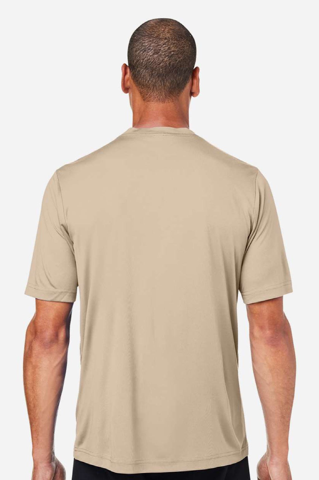 Core 365 CE10 Mens Capital Performance Short Sleeve Crewneck T-Shirt Stone Brown Model Back