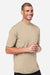 Core 365 CE10 Mens Capital Performance Short Sleeve Crewneck T-Shirt Stone Brown Model Side