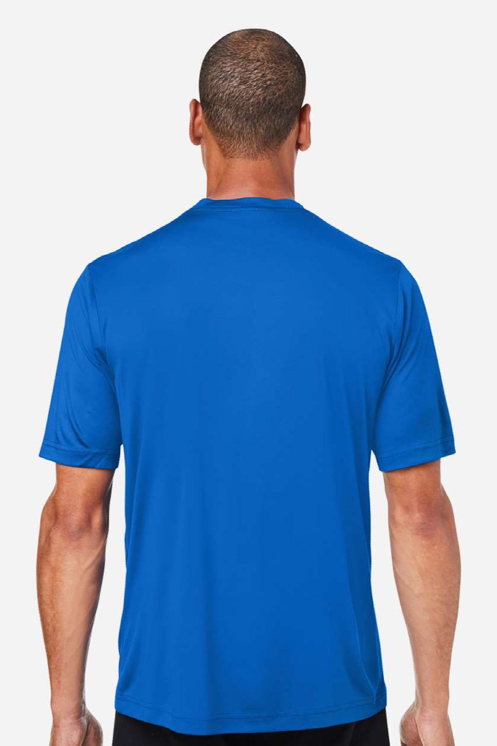 Core 365 CE10 Mens Capital Performance Short Sleeve Crewneck T-Shirt True Royal Blue Model Back