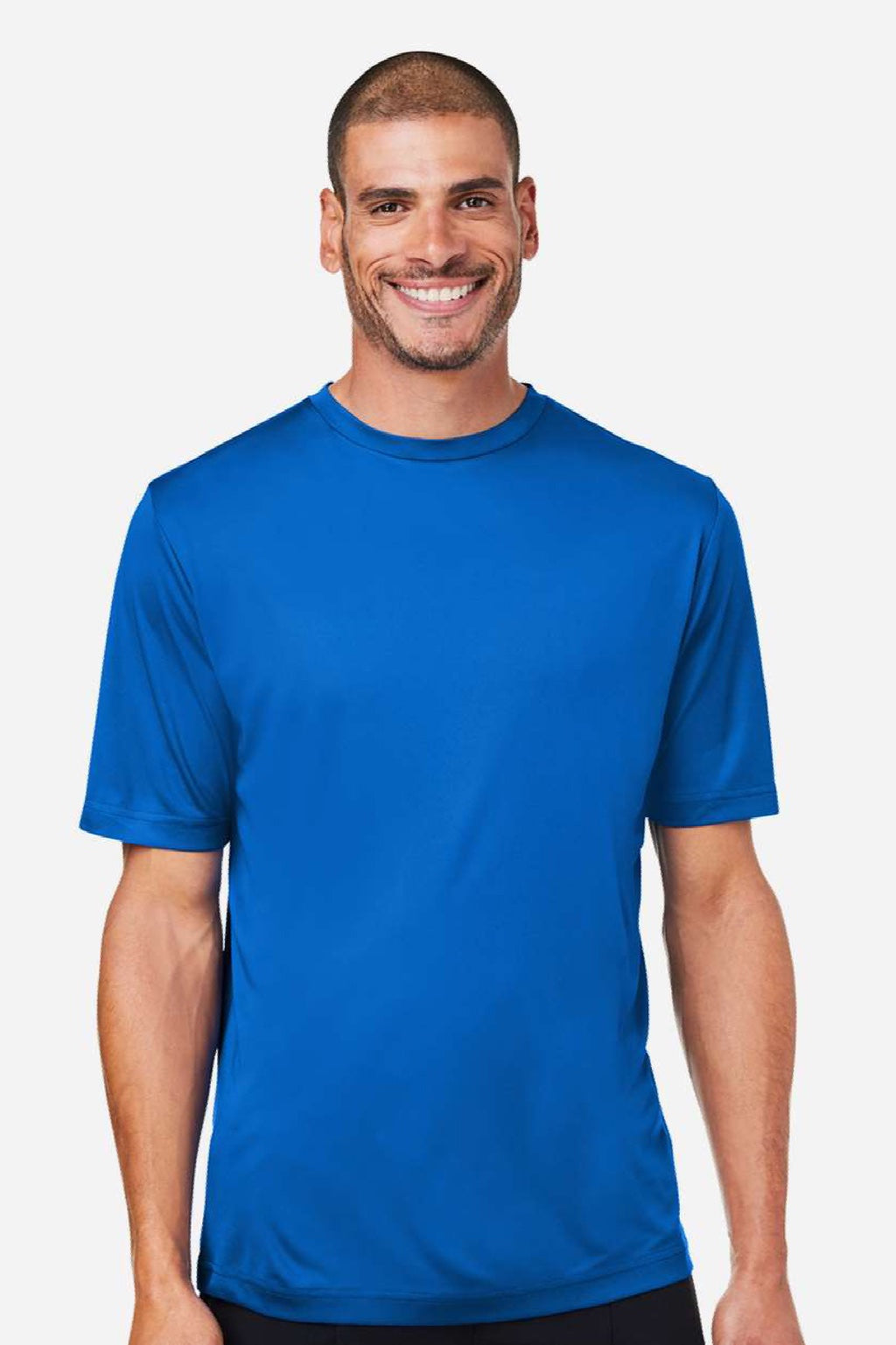 Core 365 CE10 Mens Capital Performance Short Sleeve Crewneck T-Shirt True Royal Blue Model Front